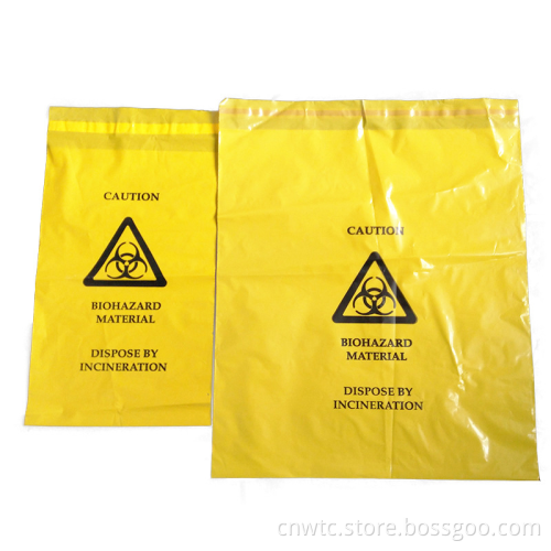 CE ISO Certified Medical Disposables: Biohazard Bag Made of PP and PE with Adhesive for Safe Medical Waste Management
